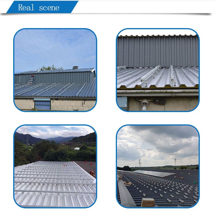 real scene of solar film end clamp