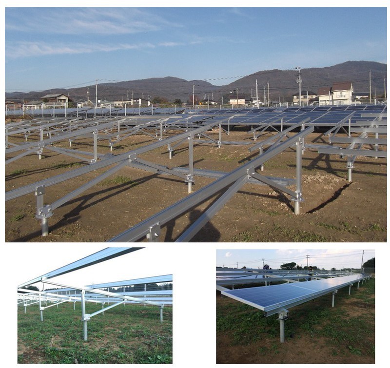 Aluminum Ground PV Mounting System Installation Real Scene Aluminum Ground PV Mounting System Installation Real Scene