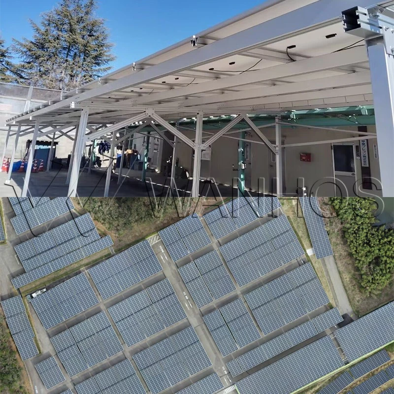 Solar Canopy Car Park Structure Real Usage Scene Solar Canopy Car Park Structure Real Usage Scene