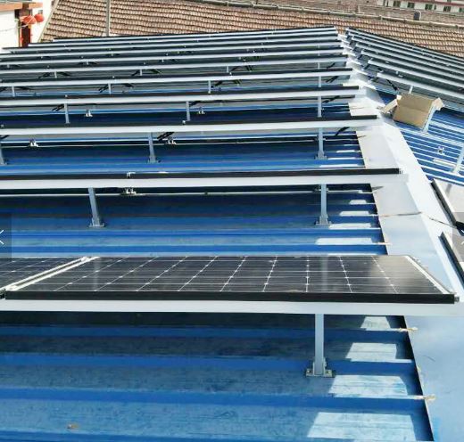 주석 지붕 솔라 패널 실장을위한 15도 기울기 구조