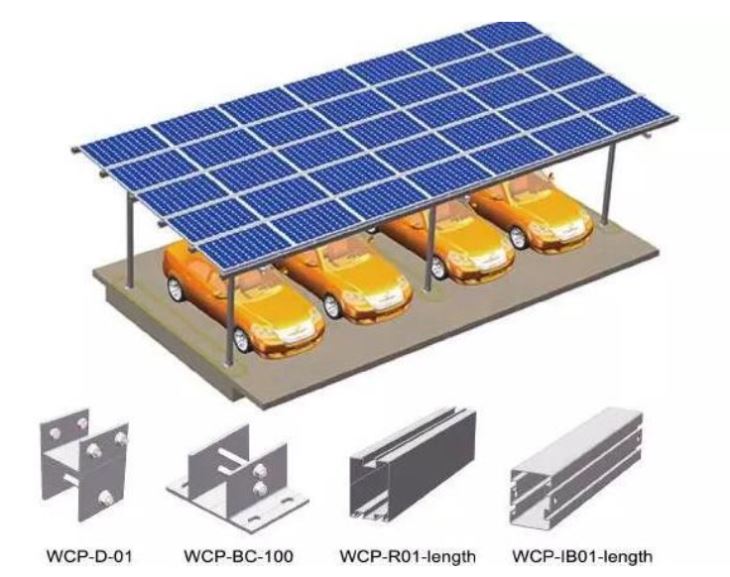 Aluminum Solar Carport Mounting System