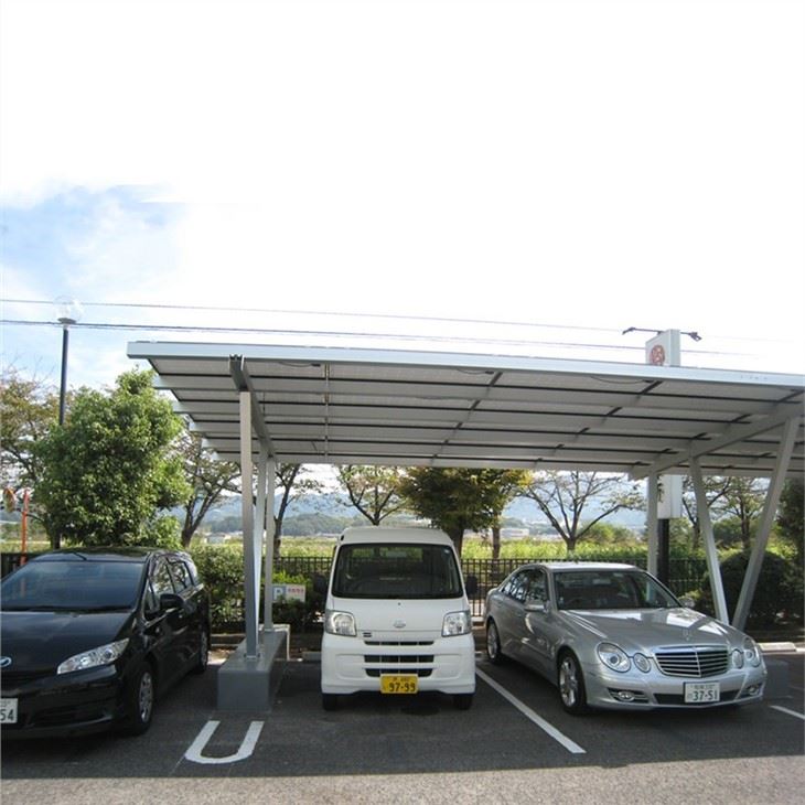 japan solar carport parking lot